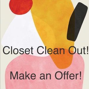 Cleaning out closet  & accepting reasonable offers